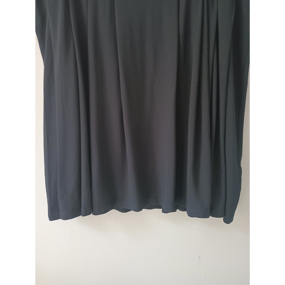 Eileen Fisher Women's Size 1x Black Skirt‎ Mini Pockets Rayon Pleated Stretch - Picture 4 of 13